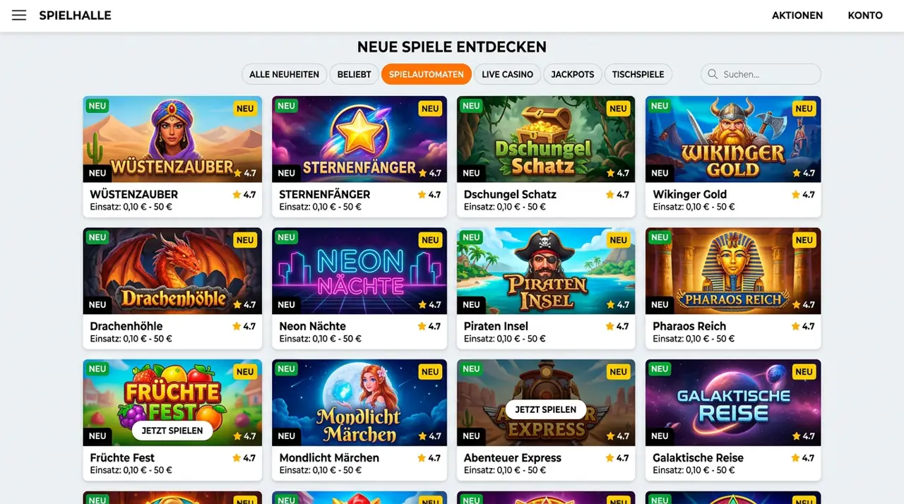 Neuheiten & Jackpots — Lab